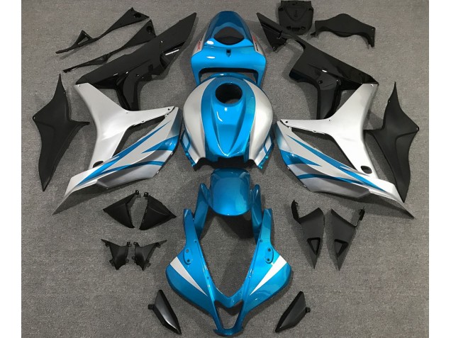 Best Light Blue and Silver OEM Style Honda CBR600RR Motorcycle Fairings 2007-2008 Best Light Blue and Silver OEM Style Honda CBR600RR Motorcycle Fairings 2007-2008