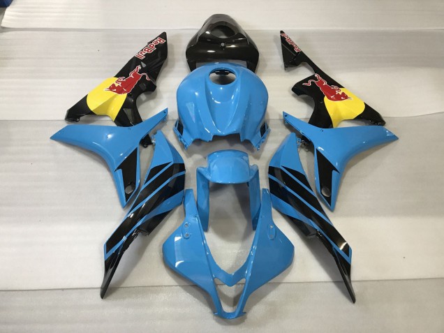 Best Light Blue Red Bull Honda CBR600RR Motorcycle Fairings 2007-2008