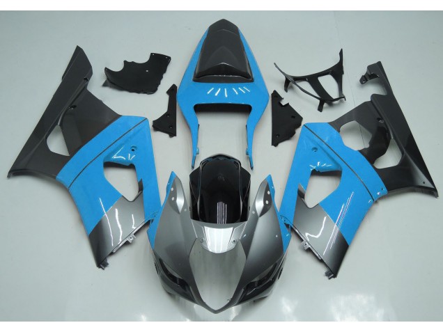 Best Light Blue Silver and Black Suzuki GSXR 1000 Motorcycle Fairings 2003-2004 Best Light Blue Silver and Black Suzuki GSXR 1000 Motorcycle Fairings 2003-2004