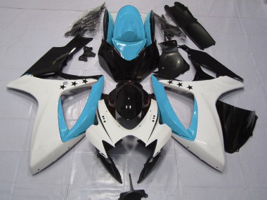 Best Light Blue Star Suzuki GSXR 600-750 Motorcycle Fairings 2006-2007