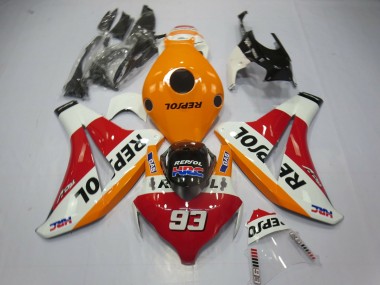 Best Light Orange Repsol 93 Honda CBR1000RR Motorcycle Fairings 2008-2011