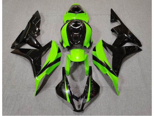 Best Lime Green and Black Honda CBR600RR Motorcycle Fairings 2007-2008