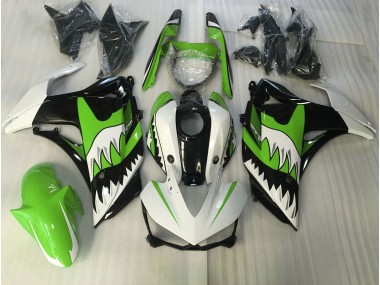 Best Lime Green and White Shark Yamaha R3 Motorcycle Fairings 2015-2018