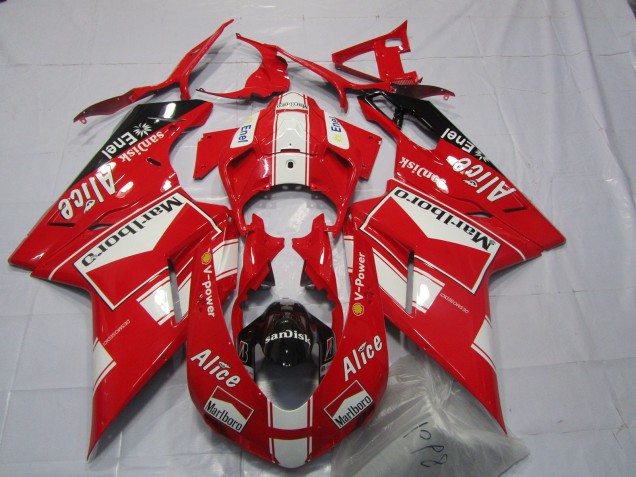 Best Marlboro Ducati 848 1098 1198 Motorcycle Fairings 2007-2012 Best Marlboro Ducati 848 1098 1198 Motorcycle Fairings 2007-2012