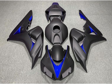 Best Matte Black and Blue Honda CBR1000RR Motorcycle Fairings 2006-2007