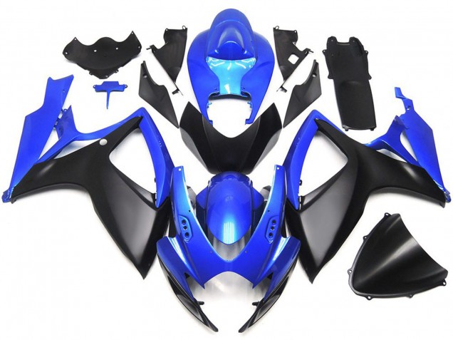 Best Matte Black and Blue OEM Custom Style Suzuki GSXR 600-750 Motorcycle Fairings 2006-2007 Best Matte Black and Blue OEM Custom Style Suzuki GSXR 600-750 Motorcycle Fairings 2006-2007