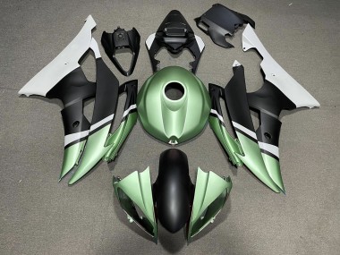 Best Matte Black and Green Yamaha R6 Motorcycle Fairings 2008-2016