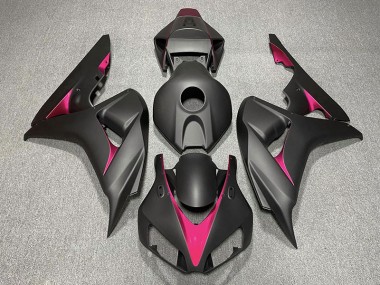 Best Matte Black and Pink Honda CBR1000RR Motorcycle Fairings 2006-2007