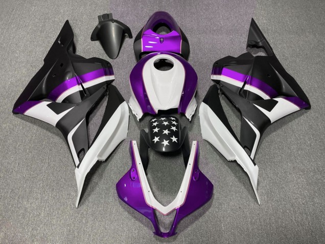Best Matte Black and Purple Star Honda CBR600RR Motorcycle Fairings 2009-2012