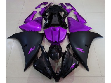 Best Matte Black and Purple Yamaha R1 Motorcycle Fairings 2013-2014