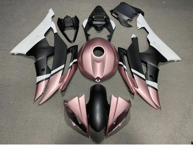 Best Matte Black and Rose Gold Yamaha R6 Motorcycle Fairings 2008-2016