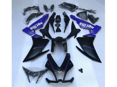 Best Matte Black & Blue Aprilia RSV4 1000 Motorcycle Fairings 2010-2015