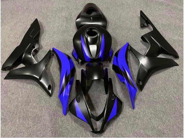 Best Matte Black & Blue Design Honda CBR600RR Motorcycle Fairings 2007-2008