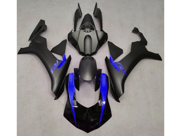 Best Matte Black & Blue Yamaha R1 Motorcycle Fairings 2015-2019