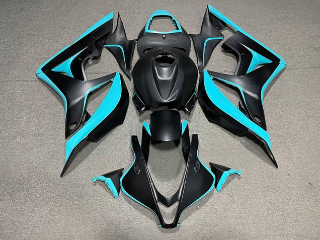 Best Matte Black & Cyan Honda CBR600RR Motorcycle Fairings 2007-2008 Best Matte Black & Cyan Honda CBR600RR Motorcycle Fairings 2007-2008