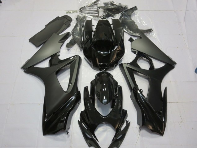 Best Matte Black Gloss Black Suzuki GSXR 1000 Motorcycle Fairings 2007-2008 Best Matte Black Gloss Black Suzuki GSXR 1000 Motorcycle Fairings 2007-2008
