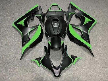 Best Matte Black & Green Honda CBR600RR Motorcycle Fairings 2007-2008