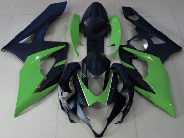 Best Matte Black & Green Suzuki GSXR 1000 Motorcycle Fairings 2005-2006
