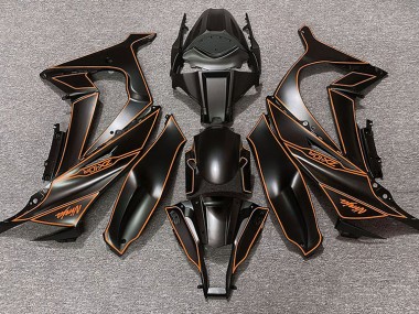 Best Matte Black & Orange Lining Kawasaki ZX10R Motorcycle Fairings 2011-2015