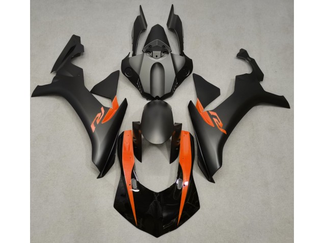 Best Matte Black & Orange Yamaha R1 Motorcycle Fairings 2015-2019 Best Matte Black & Orange Yamaha R1 Motorcycle Fairings 2015-2019