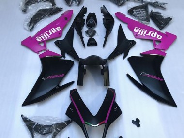 Best Matte Black & Pink Aprilia RSV4 1000 Motorcycle Fairings 2010-2015