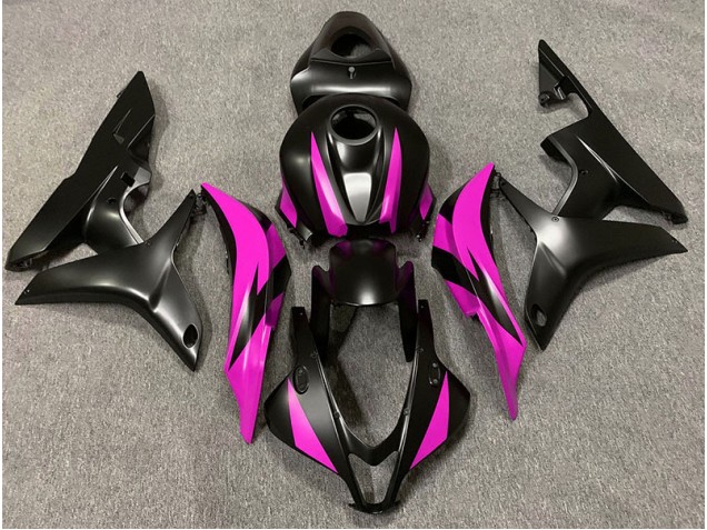 Best Matte Black & Pink Design Honda CBR600RR Motorcycle Fairings 2007-2008