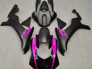 Best Matte Black & Pink Yamaha R1 Motorcycle Fairings 2015-2019