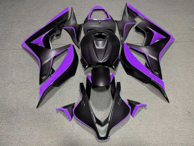 Best Matte Black & Purple Honda CBR600RR Motorcycle Fairings 2007-2008