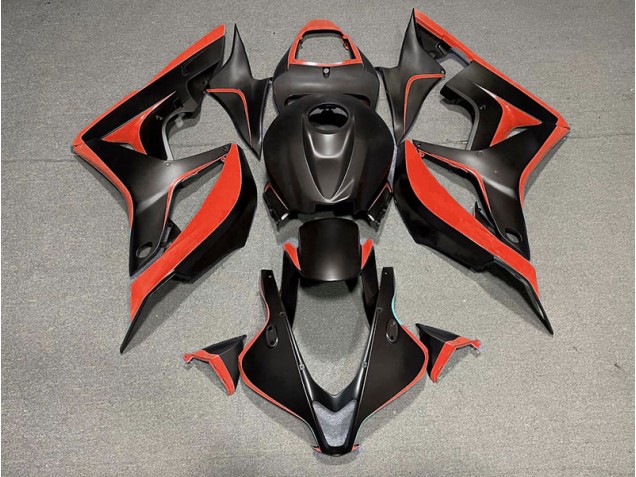 Best Matte Black & Red Honda CBR600RR Motorcycle Fairings 2007-2008 Best Matte Black & Red Honda CBR600RR Motorcycle Fairings 2007-2008