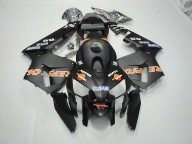 Best Matte Black Repsol Honda CBR600RR Motorcycle Fairings 2003-2004