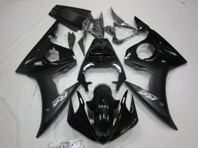 Best Matte Black White Decal Yamaha R6 Motorcycle Fairings 2003-2005
