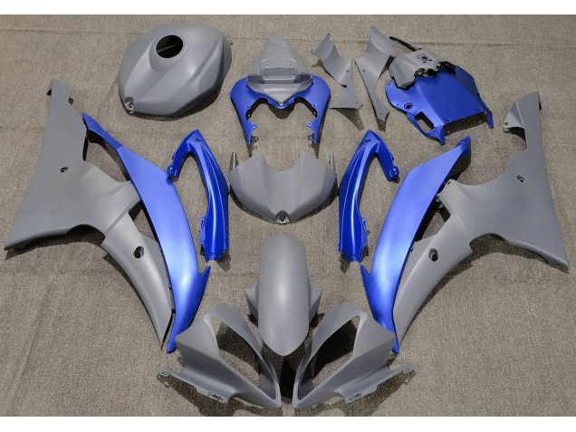 Best Matte Grey & Blue Yamaha R6 Motorcycle Fairings 2008-2016