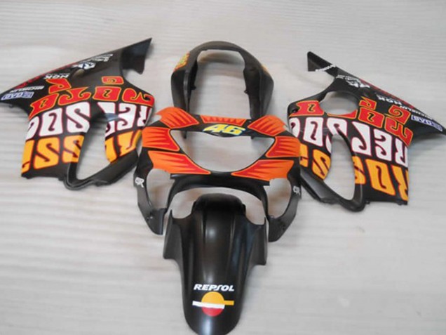 Best Matte Orange Black and Red Honda CBR600 F4 Motorcycle Fairings 1999-2000