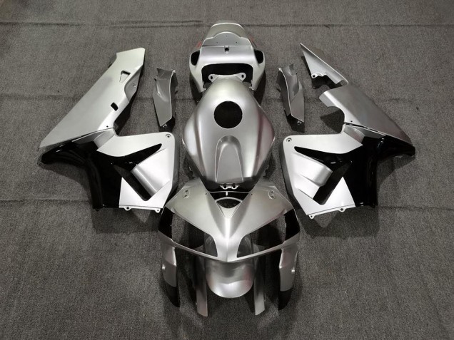 Best Matte Silver and Black Honda CBR600RR Motorcycle Fairings 2005-2006