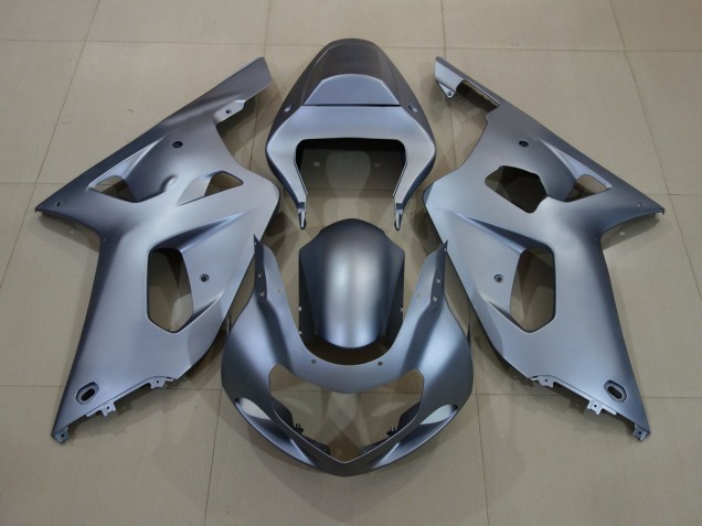 Best Matte Silver White Logos Suzuki GSXR 600-750 Motorcycle Fairings 2001-2003 Best Matte Silver White Logos Suzuki GSXR 600-750 Motorcycle Fairings 2001-2003