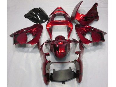 Best Metallic Red Kawasaki ZX6R Motorcycle Fairings 2000-2002