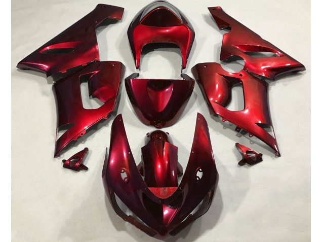 Best Metallic Red Kawasaki ZX6R Motorcycle Fairings 2005-2006