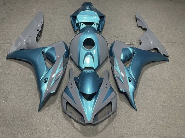 Best Nardo Grey and Light Blue Honda CBR1000RR Motorcycle Fairings 2006-2007