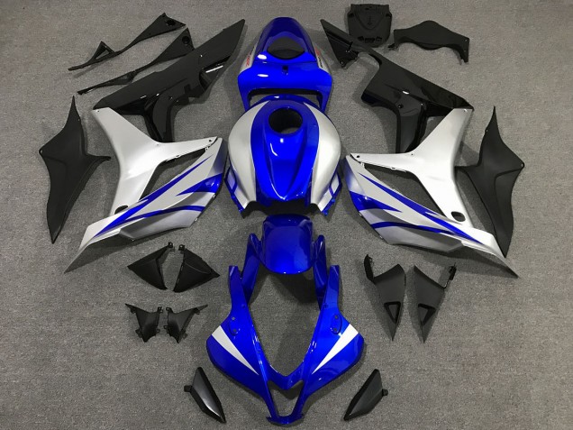 Best OEM Style Blue and Silver Honda CBR600RR Motorcycle Fairings 2007-2008