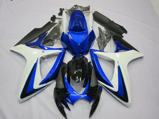 Best OEM Style White Blue Suzuki GSXR 600-750 Motorcycle Fairings 2006-2007 Best OEM Style White Blue Suzuki GSXR 600-750 Motorcycle Fairings 2006-2007