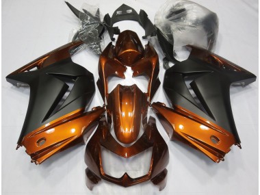 Best Orange and Matte Black Kawasaki Ninja 250 Motorcycle Fairings 2008-2013