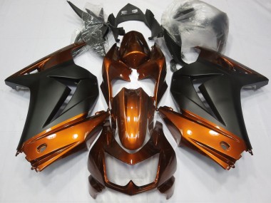 Best Orange and Matte Black Kawasaki Ninja 250 Motorcycle Fairings 2008-2013