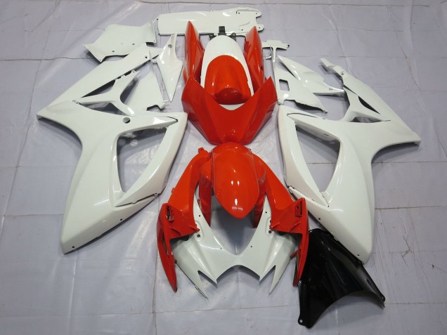 Best Orange and White Suzuki GSXR 600-750 Motorcycle Fairings 2006-2007 Best Orange and White Suzuki GSXR 600-750 Motorcycle Fairings 2006-2007