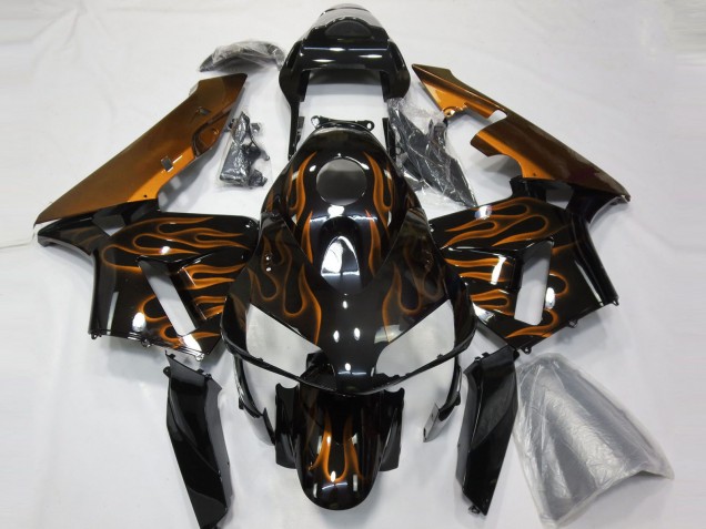 Best Orange Flames Honda CBR600RR Motorcycle Fairings 2003-2004