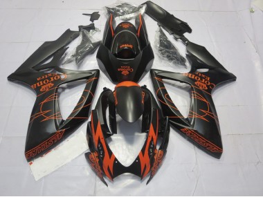 Best Orange Matte Suzuki GSXR 600-750 Motorcycle Fairings 2006-2007