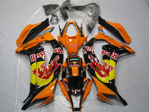 Best Orange Red bull Kawasaki ZX10R Motorcycle Fairings 2011-2015 Best Orange Red bull Kawasaki ZX10R Motorcycle Fairings 2011-2015