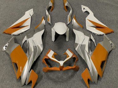 Best Orange White and Silver Kawasaki ZX6R Motorcycle Fairings 2019-2020