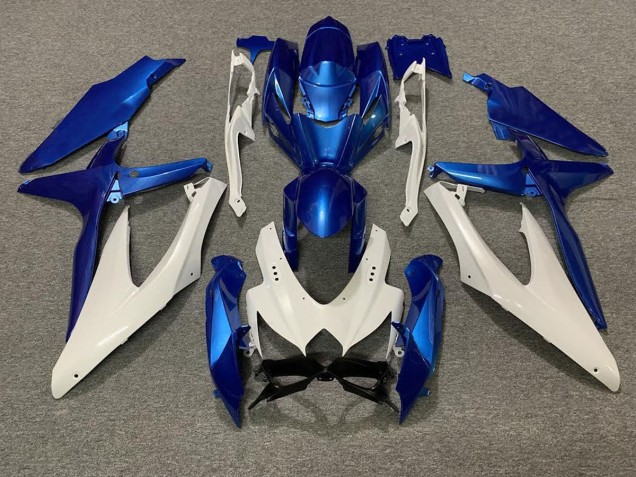 Best Pearl Blue and White Suzuki GSXR 600-750 Motorcycle Fairings 2008-2010 Best Pearl Blue and White Suzuki GSXR 600-750 Motorcycle Fairings 2008-2010