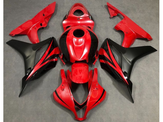 Best Pearl Red & Black Honda CBR600RR Motorcycle Fairings 2007-2008