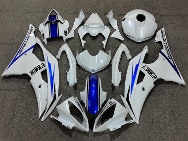 Best Pearl White and Blue Yamaha R6 Motorcycle Fairings 2008-2016